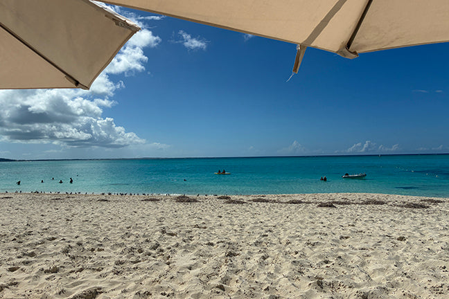 the beach on Turks and Caicos
