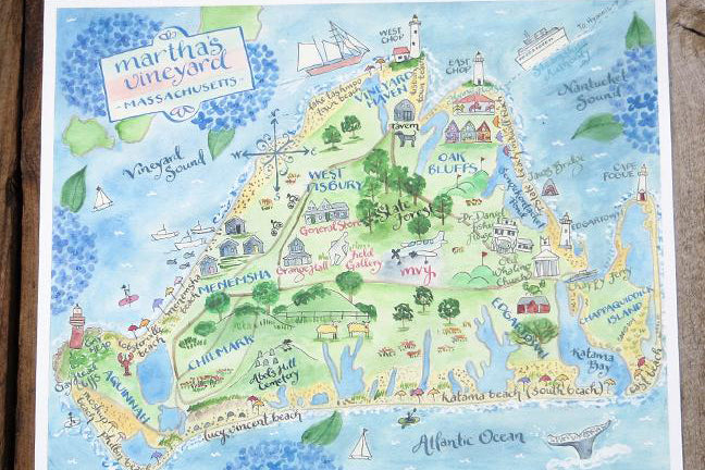 BIG Watercolor Maps are a Big Hit!