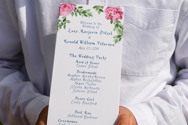 Wedding Day Stationery-Ceremony Programs