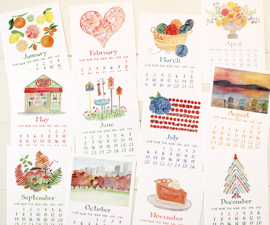 Colorful Year Desk Calendar