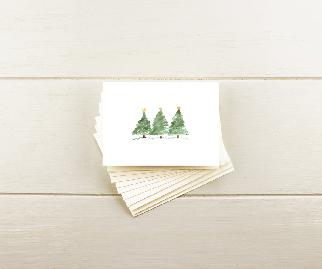 3 Trees Holiday Note Cards