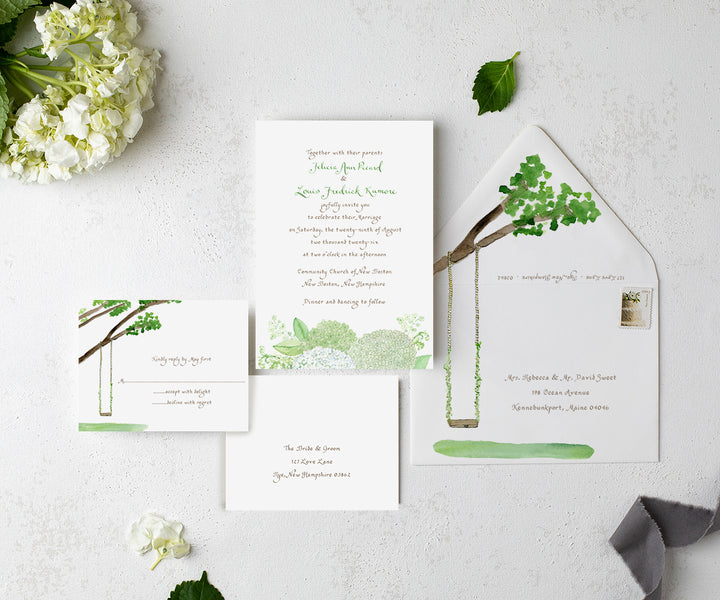 Whimsical Summer Wedding Invitation