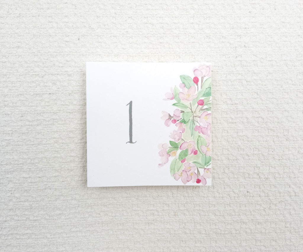 Apple Blossom table number