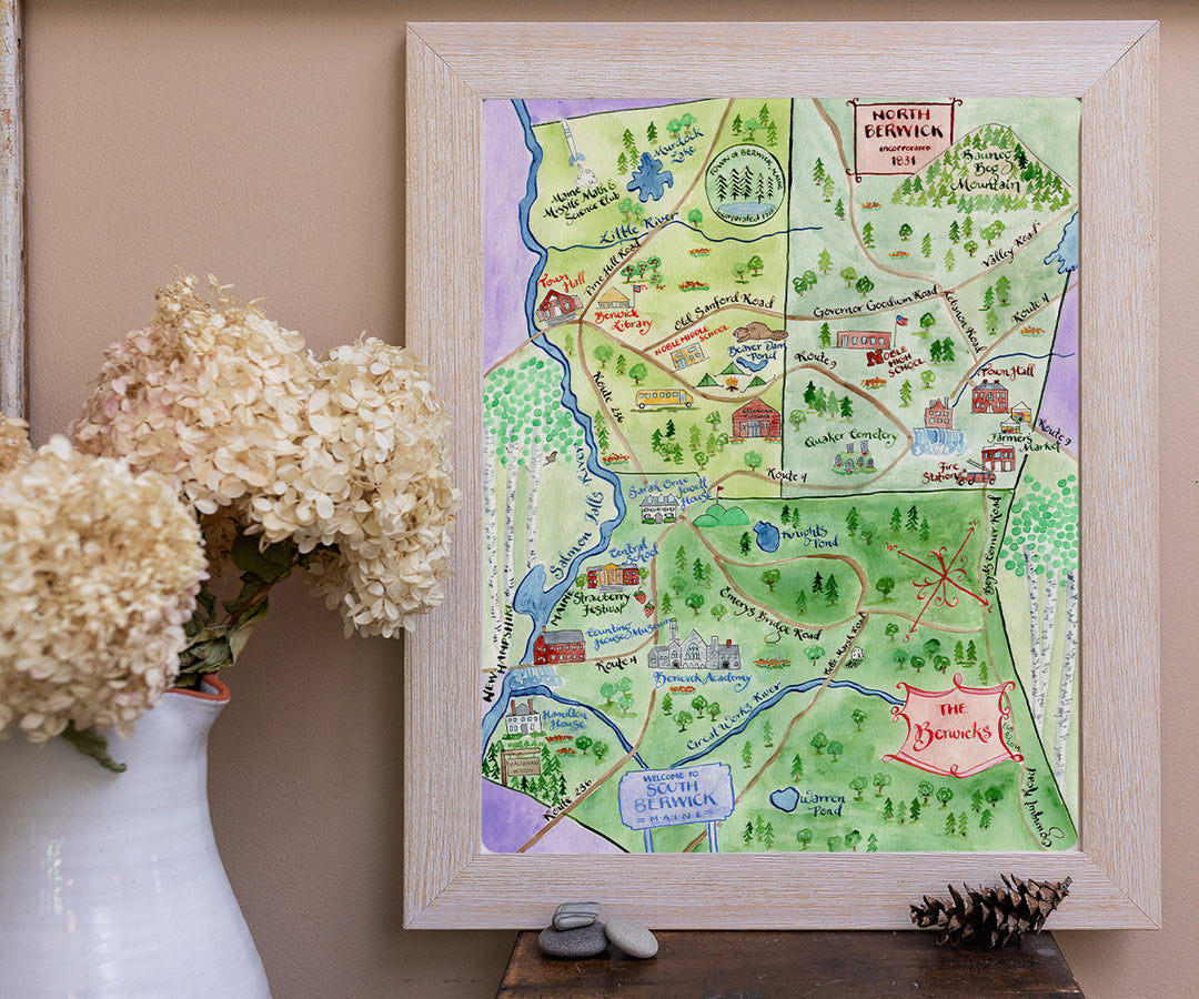 Map of Berwicks, Maine