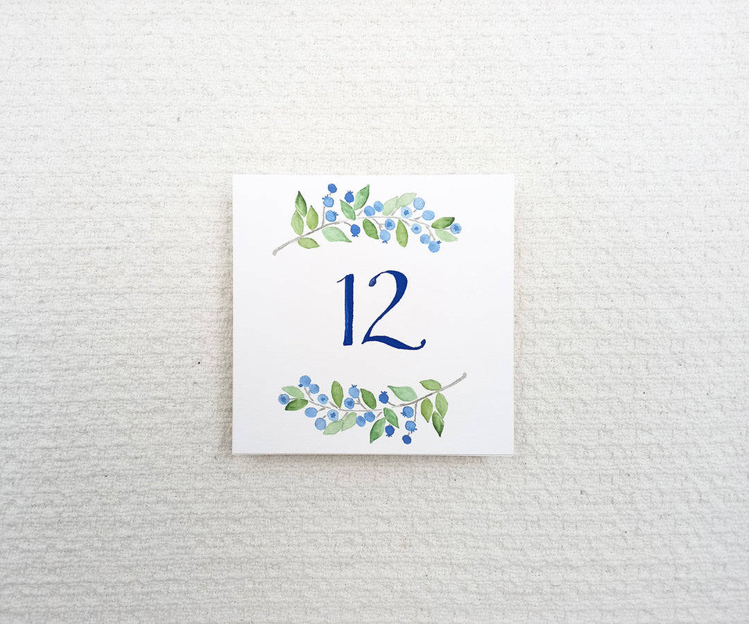 Blueberries table number