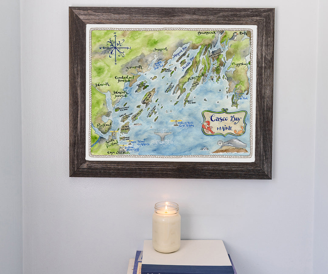 Map of Casco Bay, ME