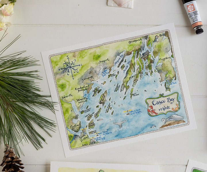 Map of Casco Bay, ME
