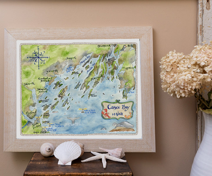 Map of Casco Bay, ME