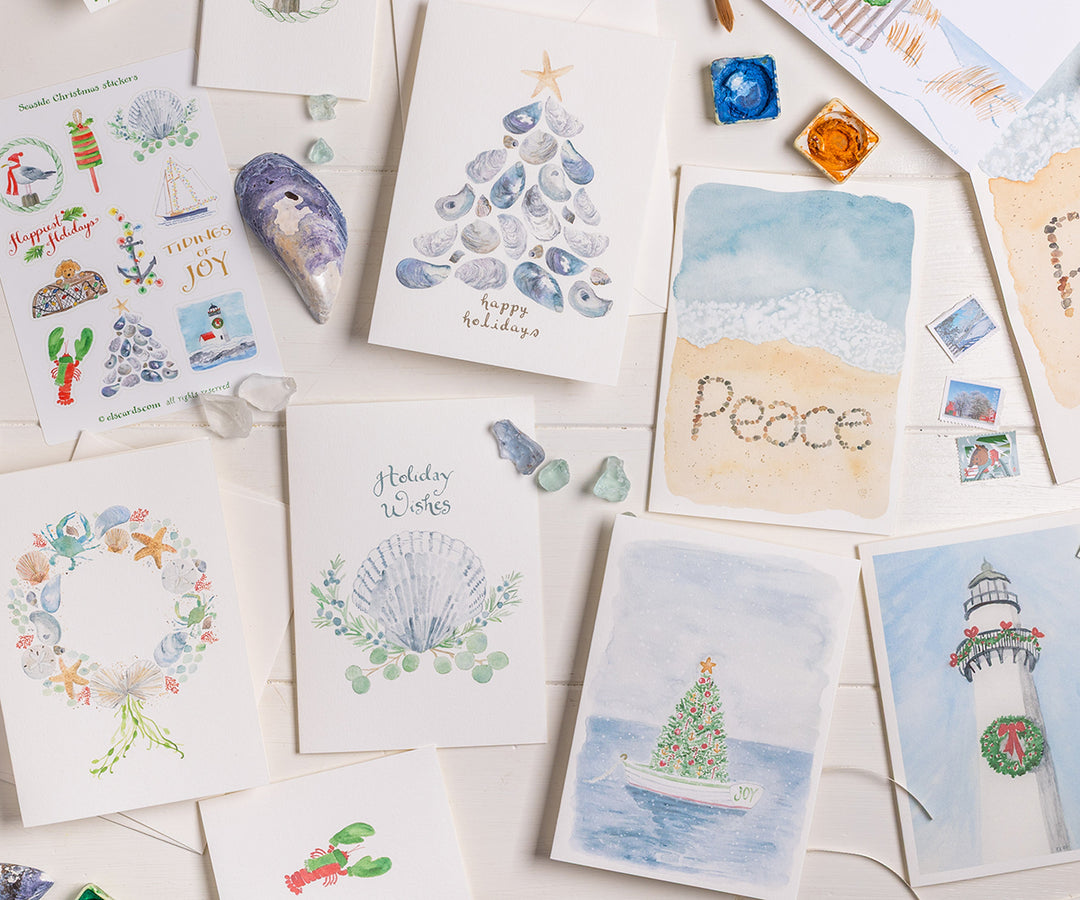 Beach Rocks Holiday Card