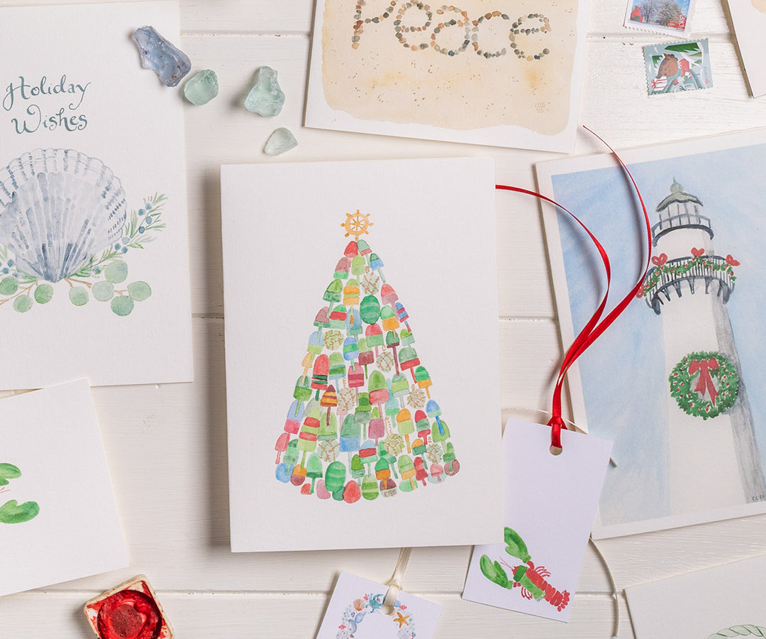 Buoy Tree Holiday Card