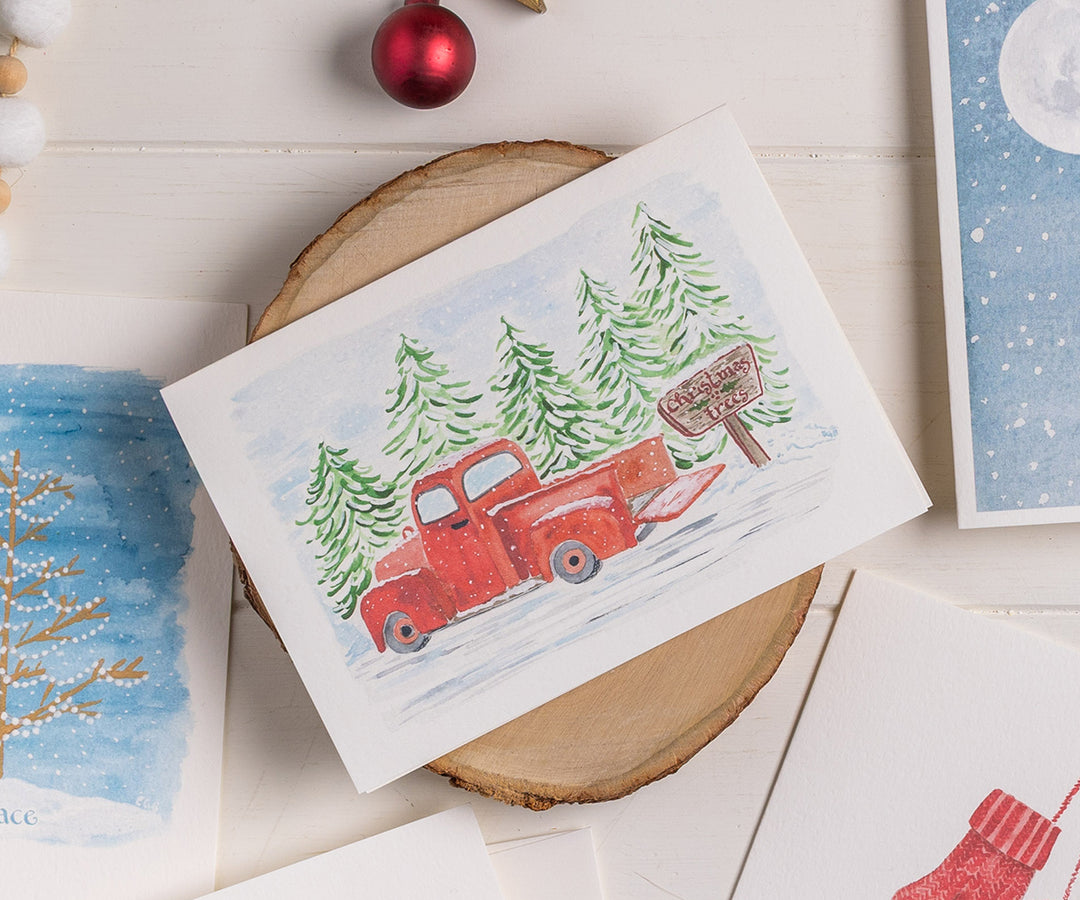 Farm Truck Holiday Card