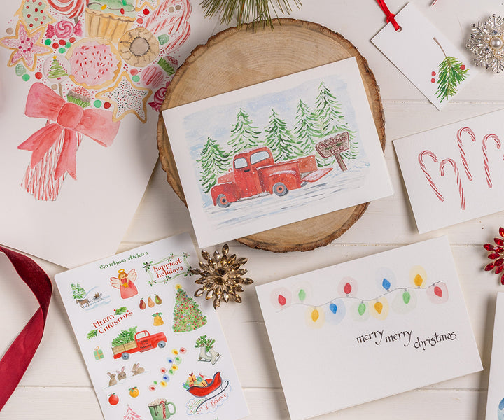 Farm Truck Holiday Card