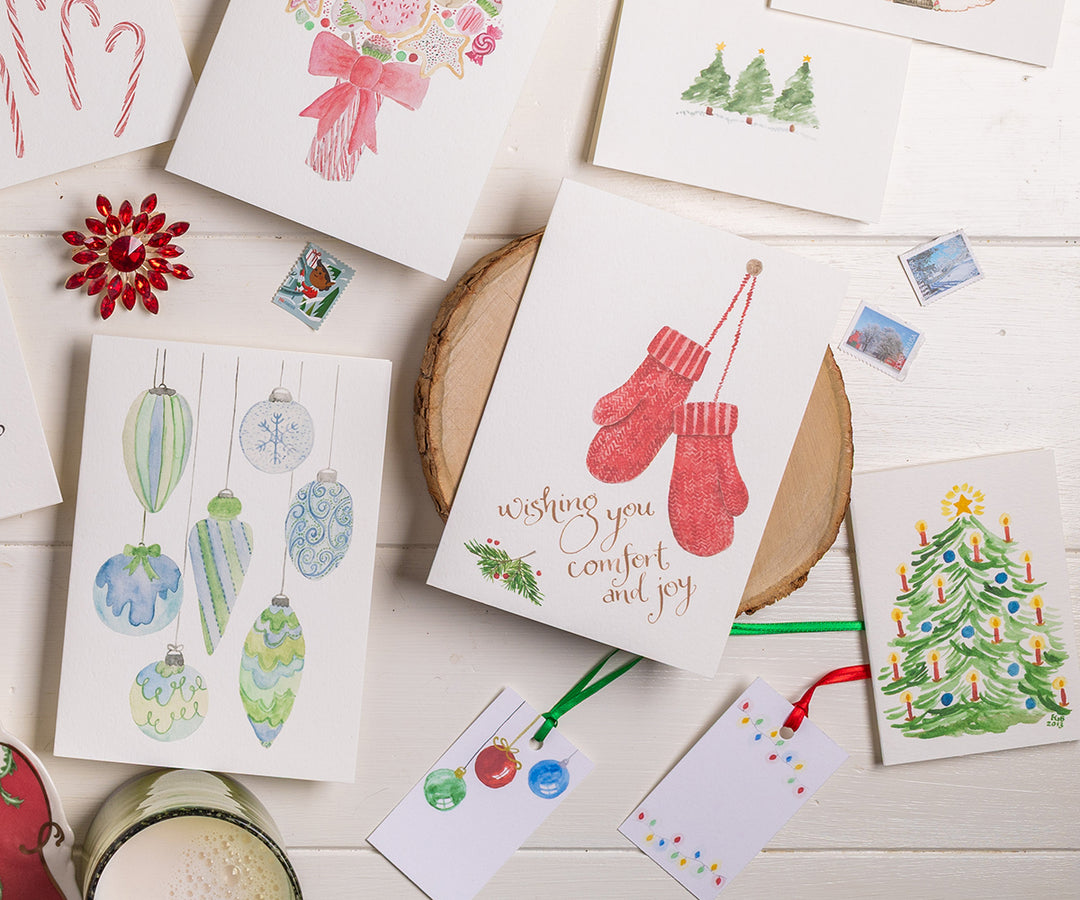Glass Ornaments Holiday Card
