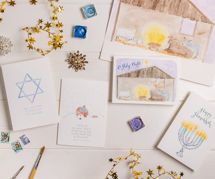 Menorah Hanukkah Card