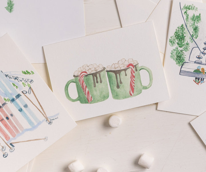 Hot Cocoa Holiday Note Cards