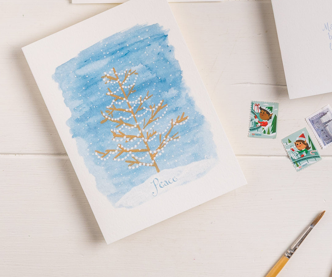 Peace Tree Holiday Card