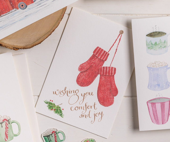 Red Mittens Holiday Card