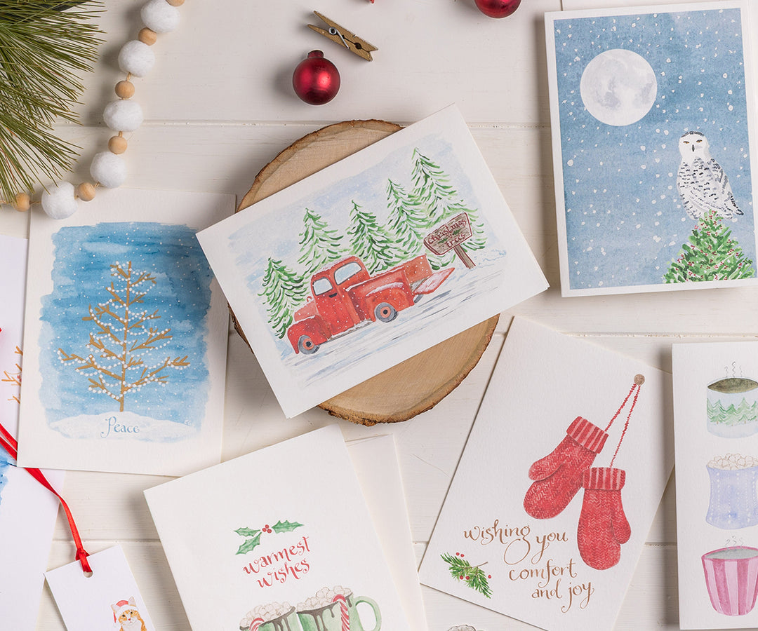 Red Mittens Holiday Card