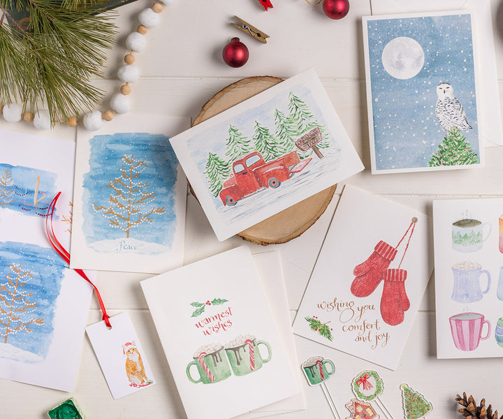 Snowy Owl Holiday Card