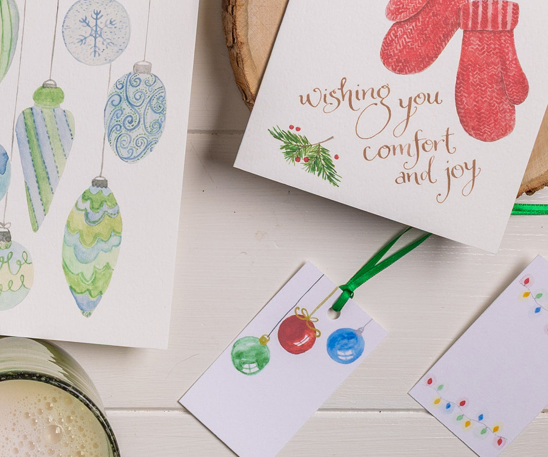 Classic Ornaments Holiday Gift Tags