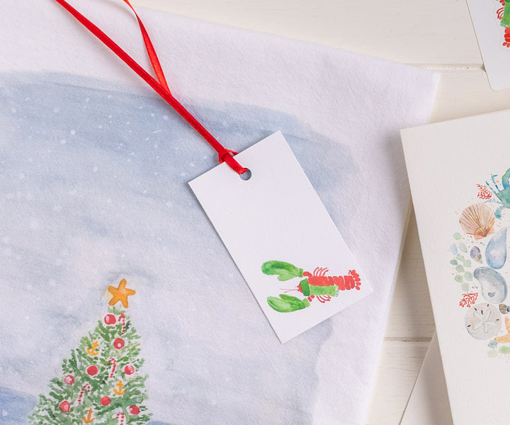 Lobster Holiday Christmas Gift Tags