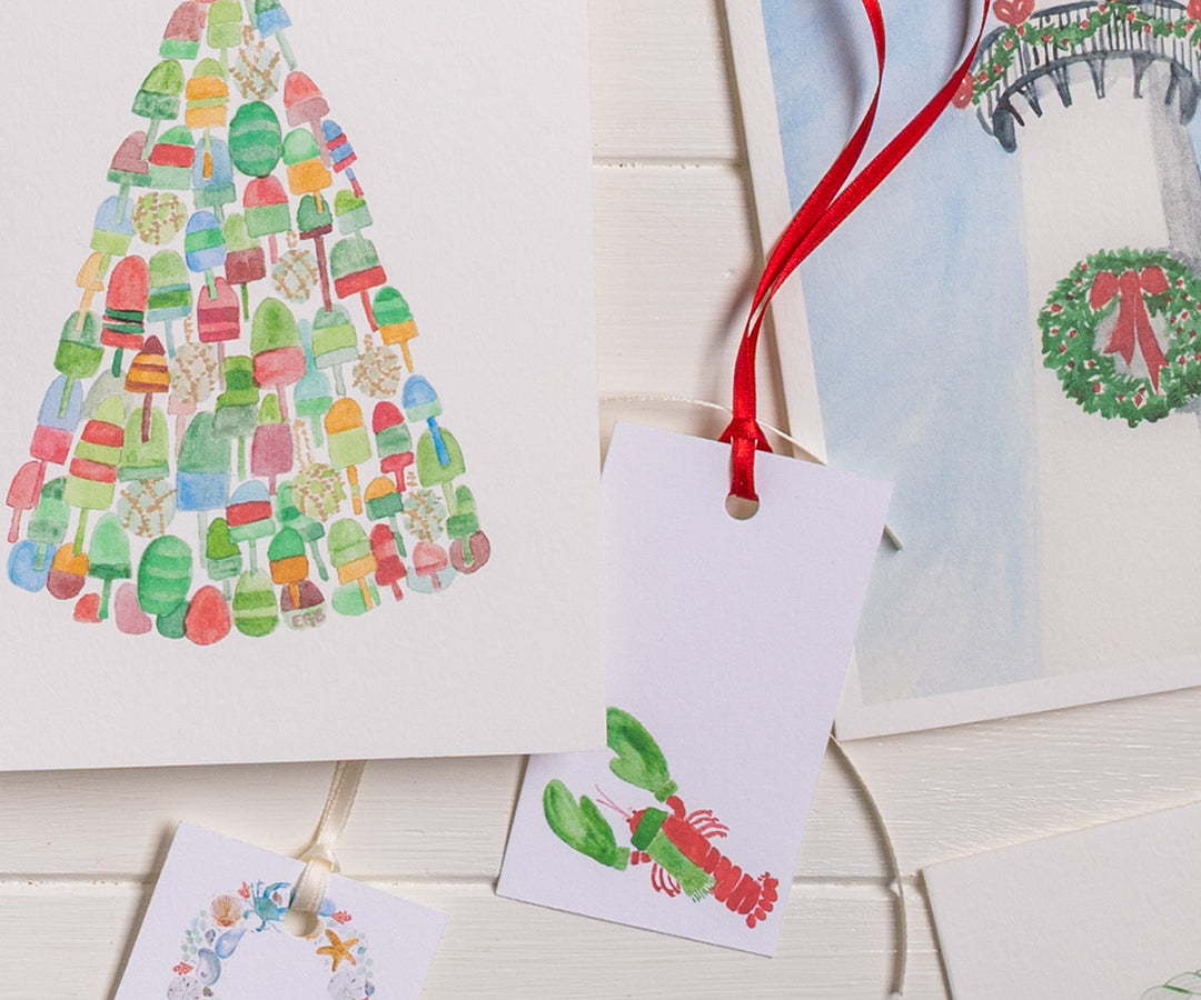 Lobster Holiday Christmas Gift Tags