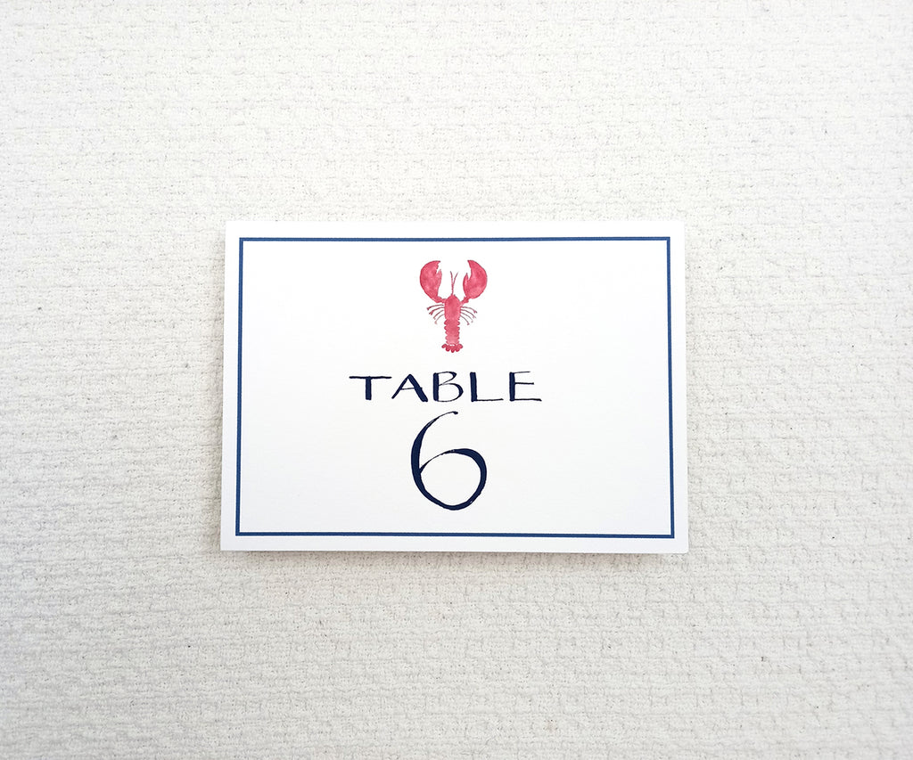 Classic lobster table number