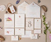 Conch shell wedding invitation suite