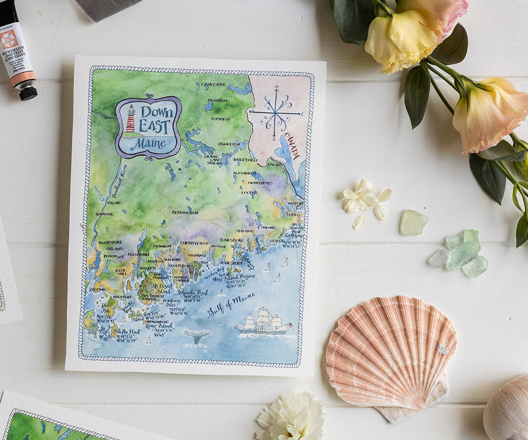 Map of Down East Maine