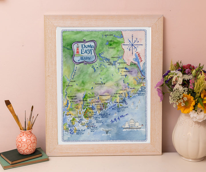 Map of Down East Maine