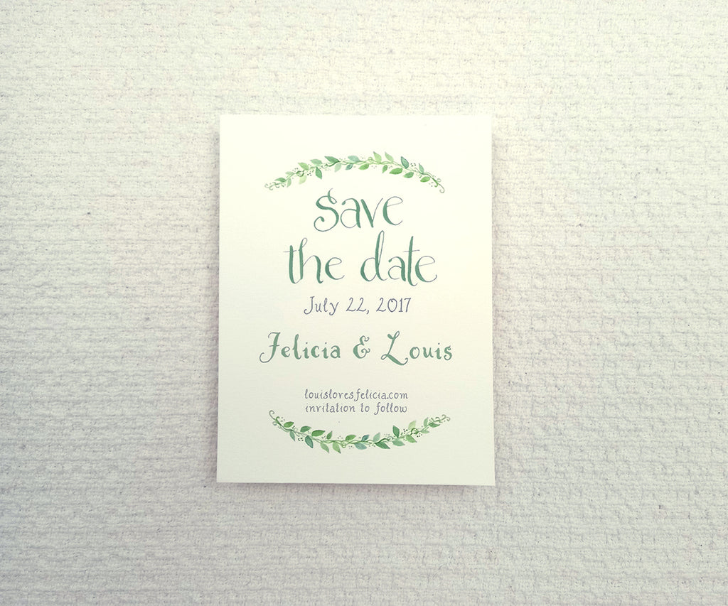 Encircled with Greens save the date