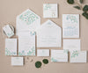 Eucalyptus wedding invitation suite