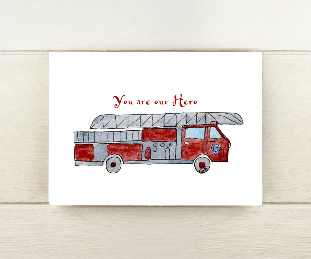 Fire Truck Hero Card