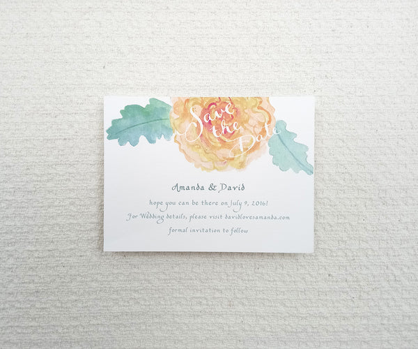 Garden Roses Save the Date