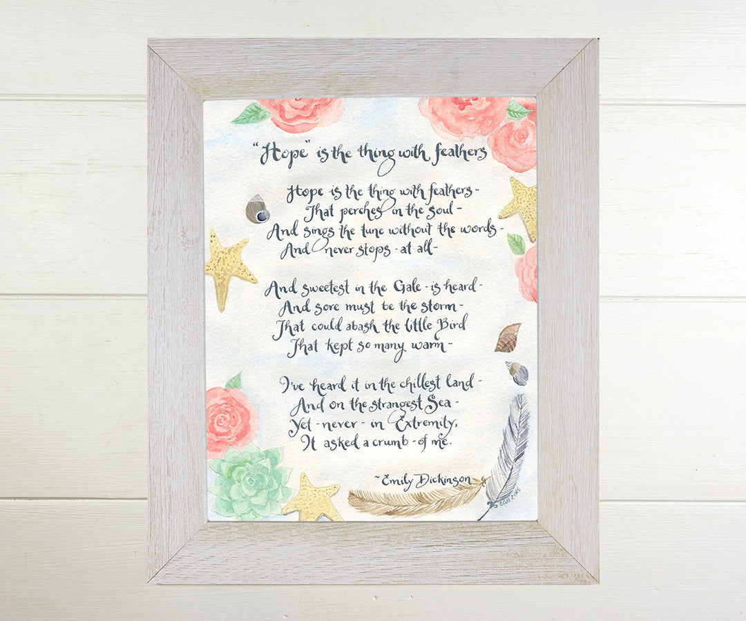 Hope Poem by E Dickinson Print