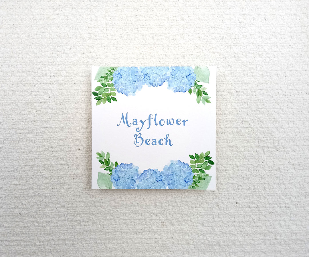 Hydrangea and Greens Table number