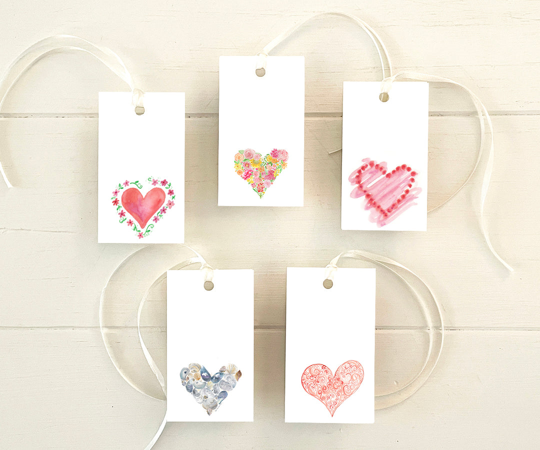 In love with Hearts Gift Tags