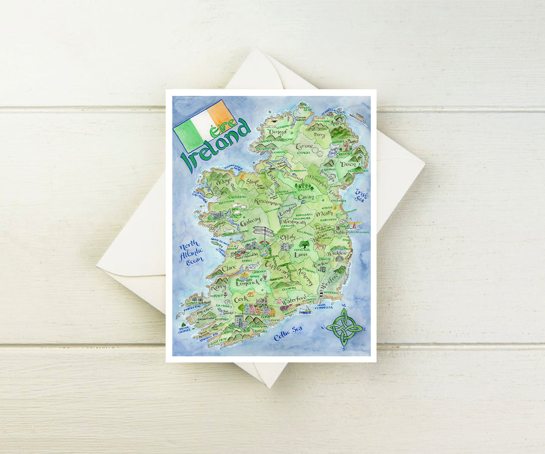 Irish Note Card International Map Notes – El's Cards