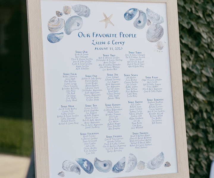 By the Sea Seating Chart