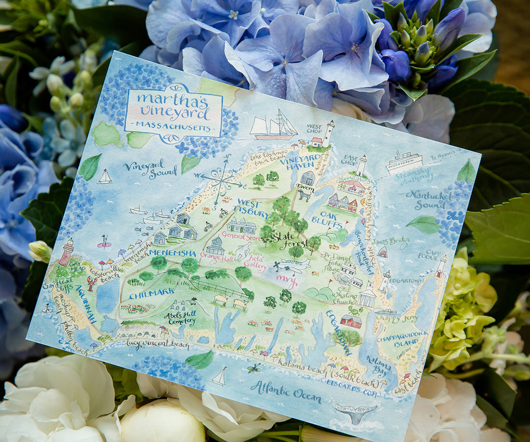 Map of Martha's Vineyard, MA