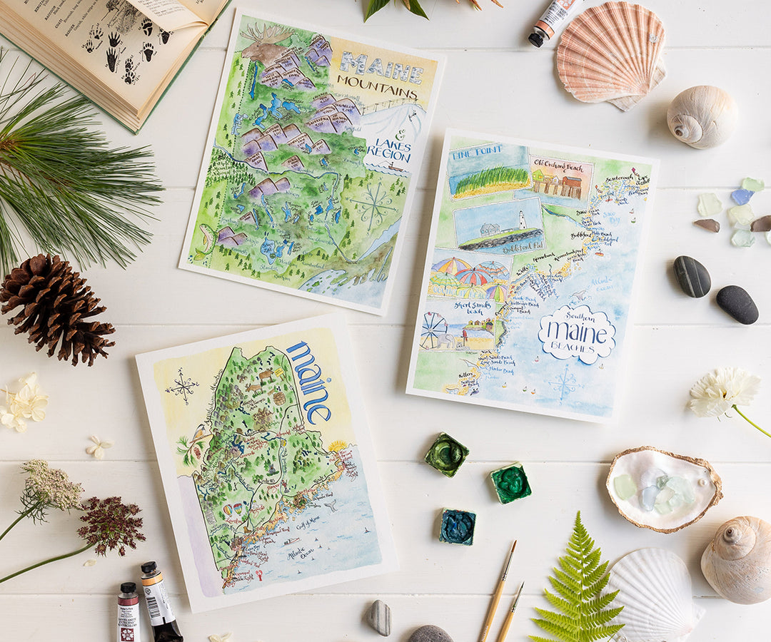 Map of Maine Mountains & Lakes Region