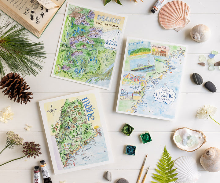 Map of Maine Mountains & Lakes Region