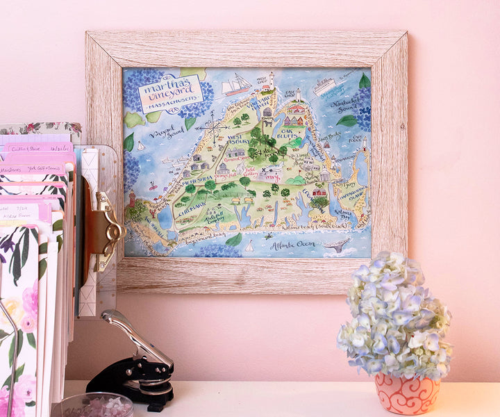 Map of Martha's Vineyard, MA