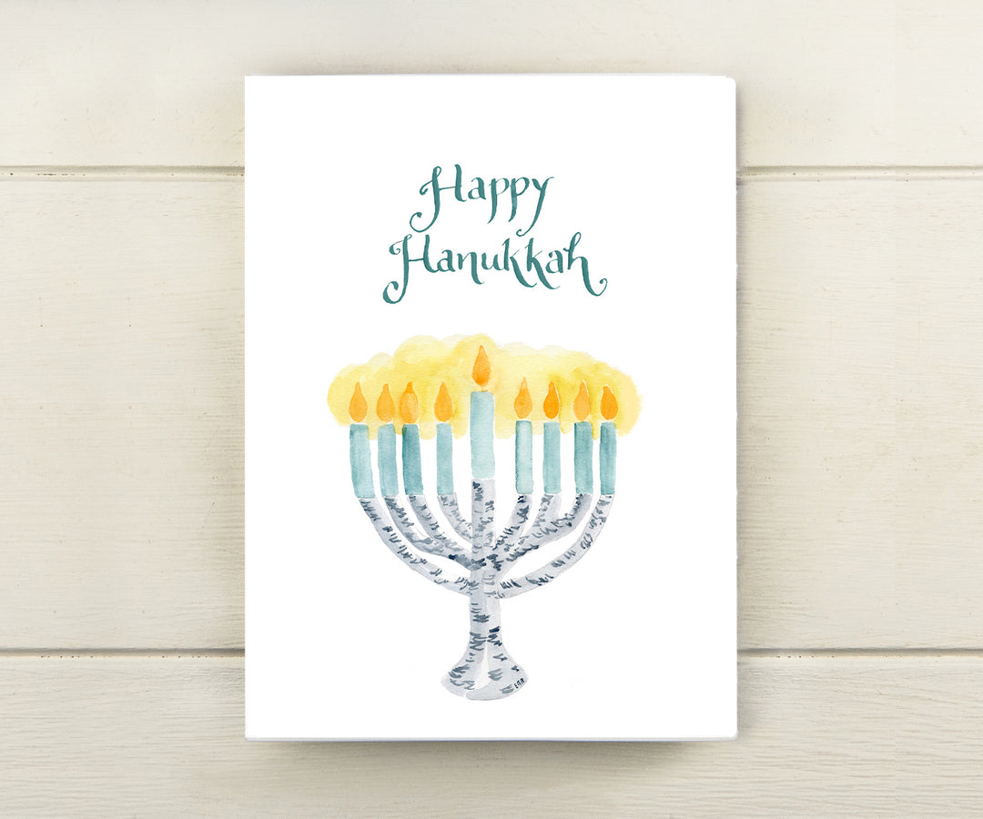 Menorah Hanukkah Card