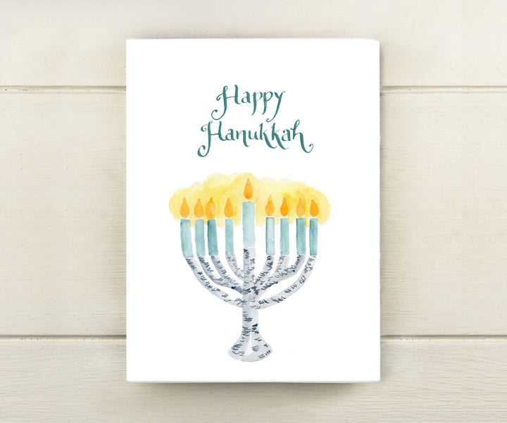Menorah Hanukkah Card