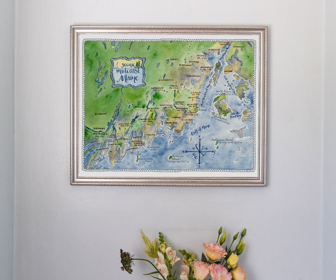 Map of Midcoast Maine