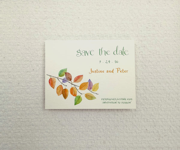 Mountain in Autumn Save the Date