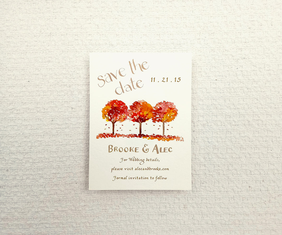 October Leaves Save the Date