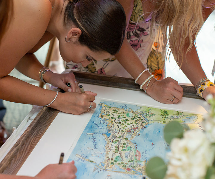 Map of Cape Cod, MA sign in board