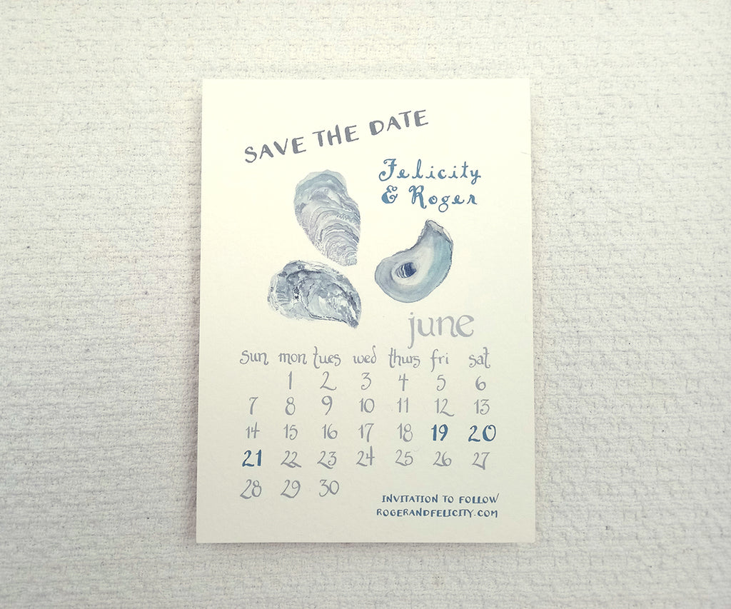 Oyster Shell Save the Date